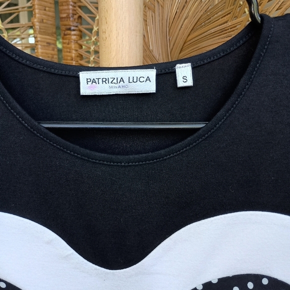 Patricia Luca Milano Black and White Polka Dot Women's Top_Small - Picture 2 of 5